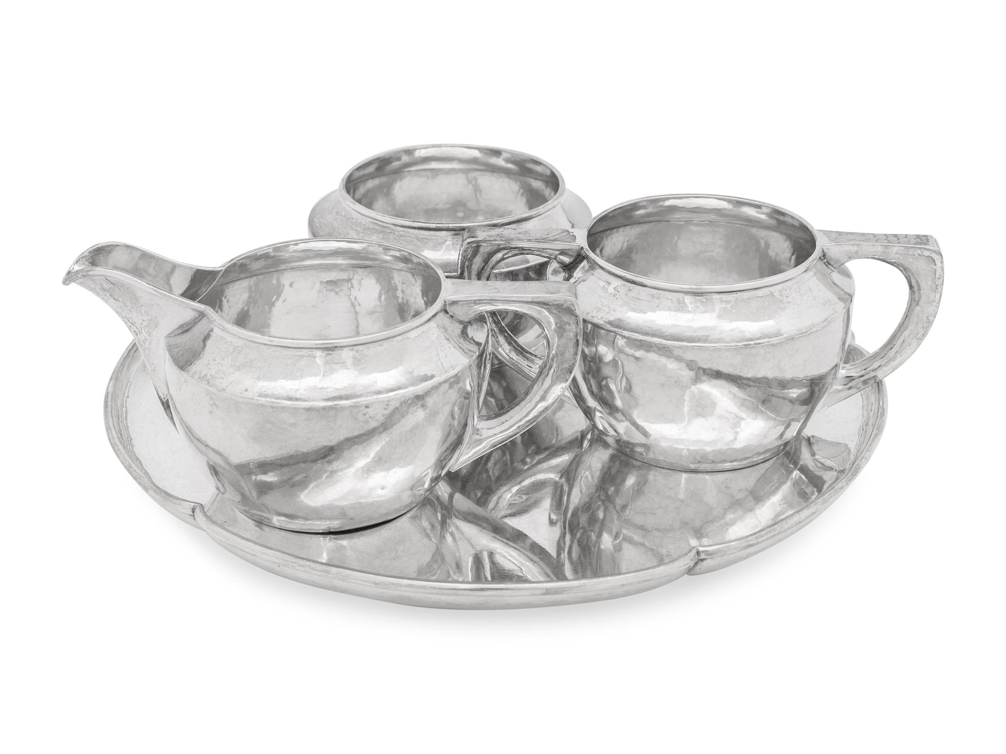 A Kalo Silver Three-Piece Service