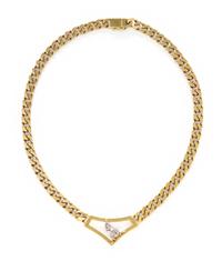 YELLOW GOLD AND DIAMOND NECKLACE