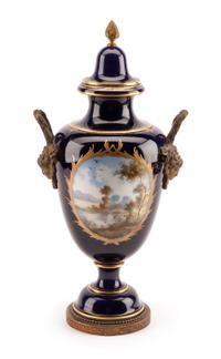A Sevres Style Gilt Bronze Mounted Porcelain Vase Height 17 3/4 inches. — LATE 19TH/EARLY 20TH CENTURY