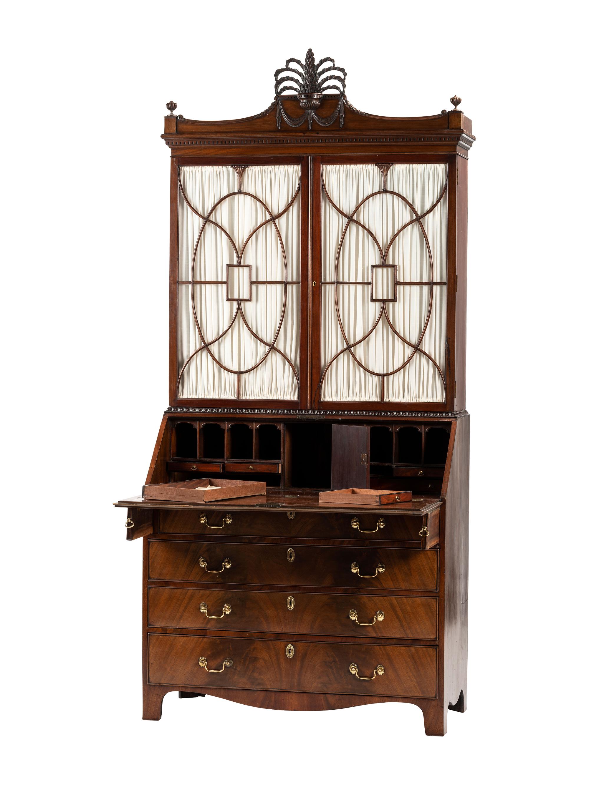 A George III Mahogany Secretary Bookcase