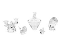Five Steuben Glass Table Articles