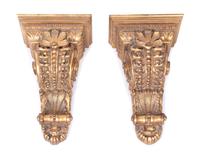 A Pair of Giltwood Wall Brackets