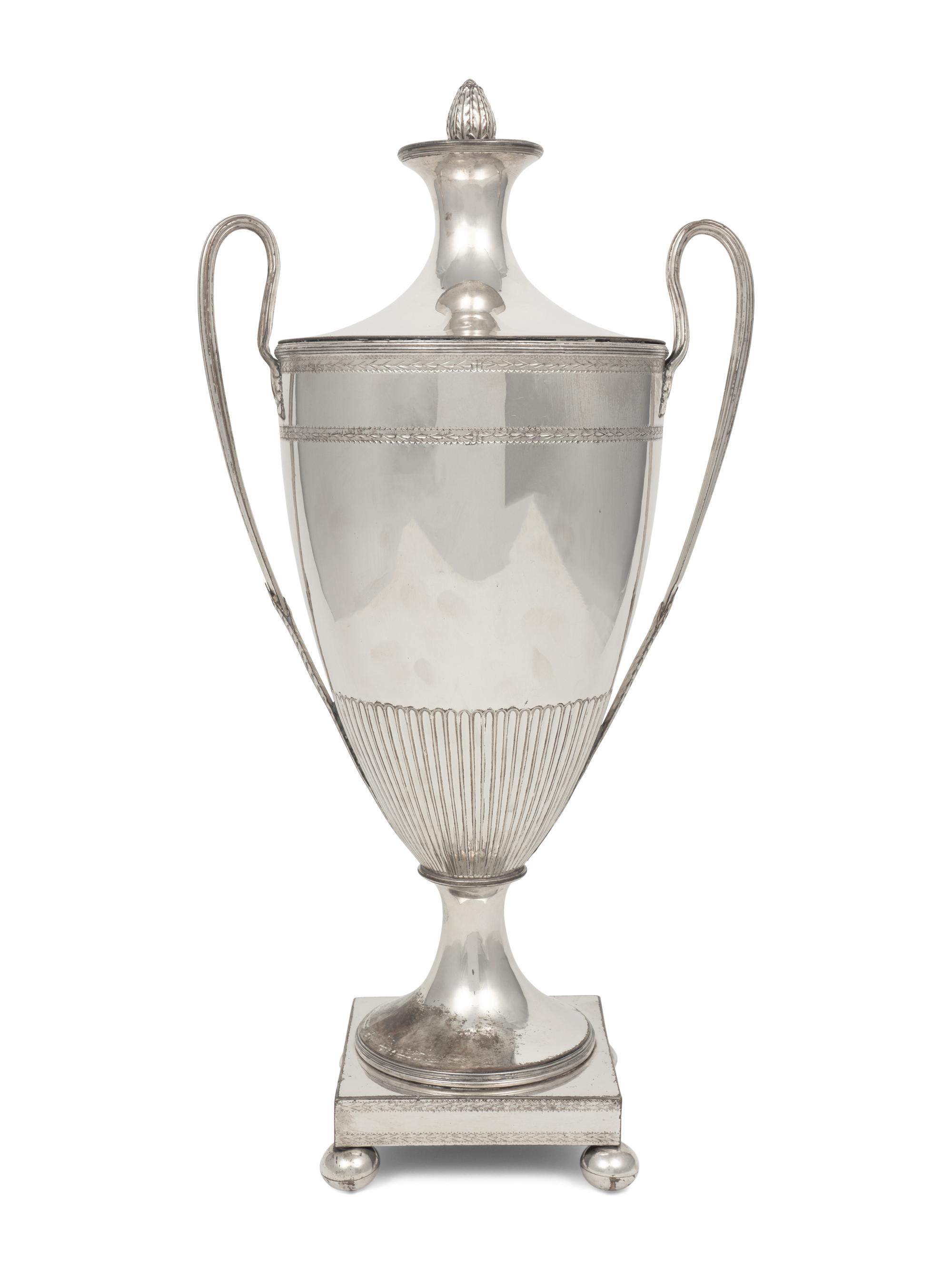 An English Silver-Plate Tea Urn