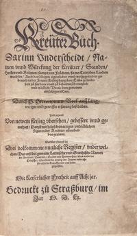 [Natural History] Bock, Hieronymus. Kreüter Buch...