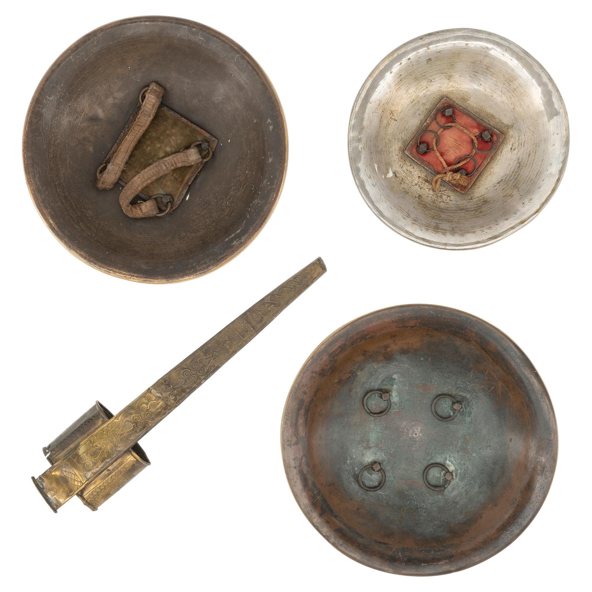 Three Dahl Bucklers and Katar Scabbard