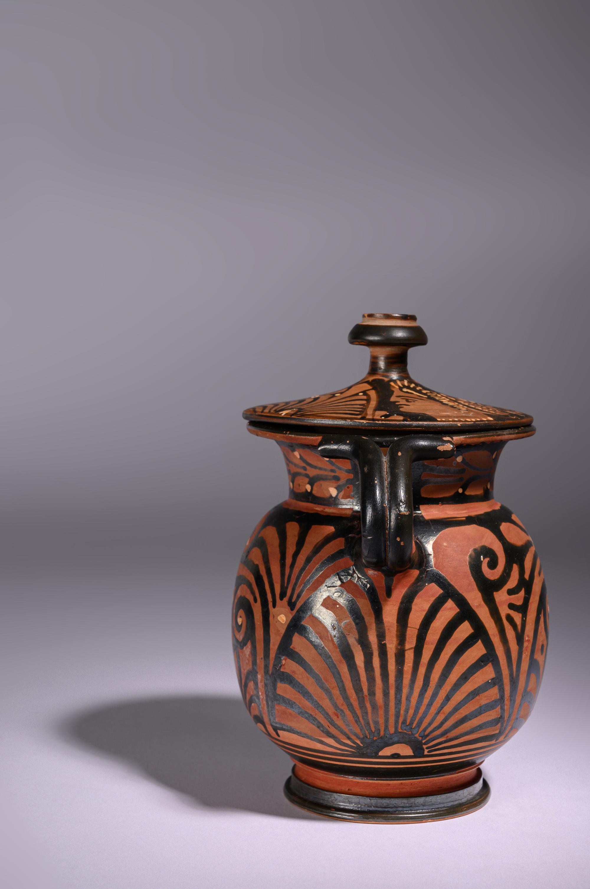 An Apulian Red-Figured Lidded Oinochoe