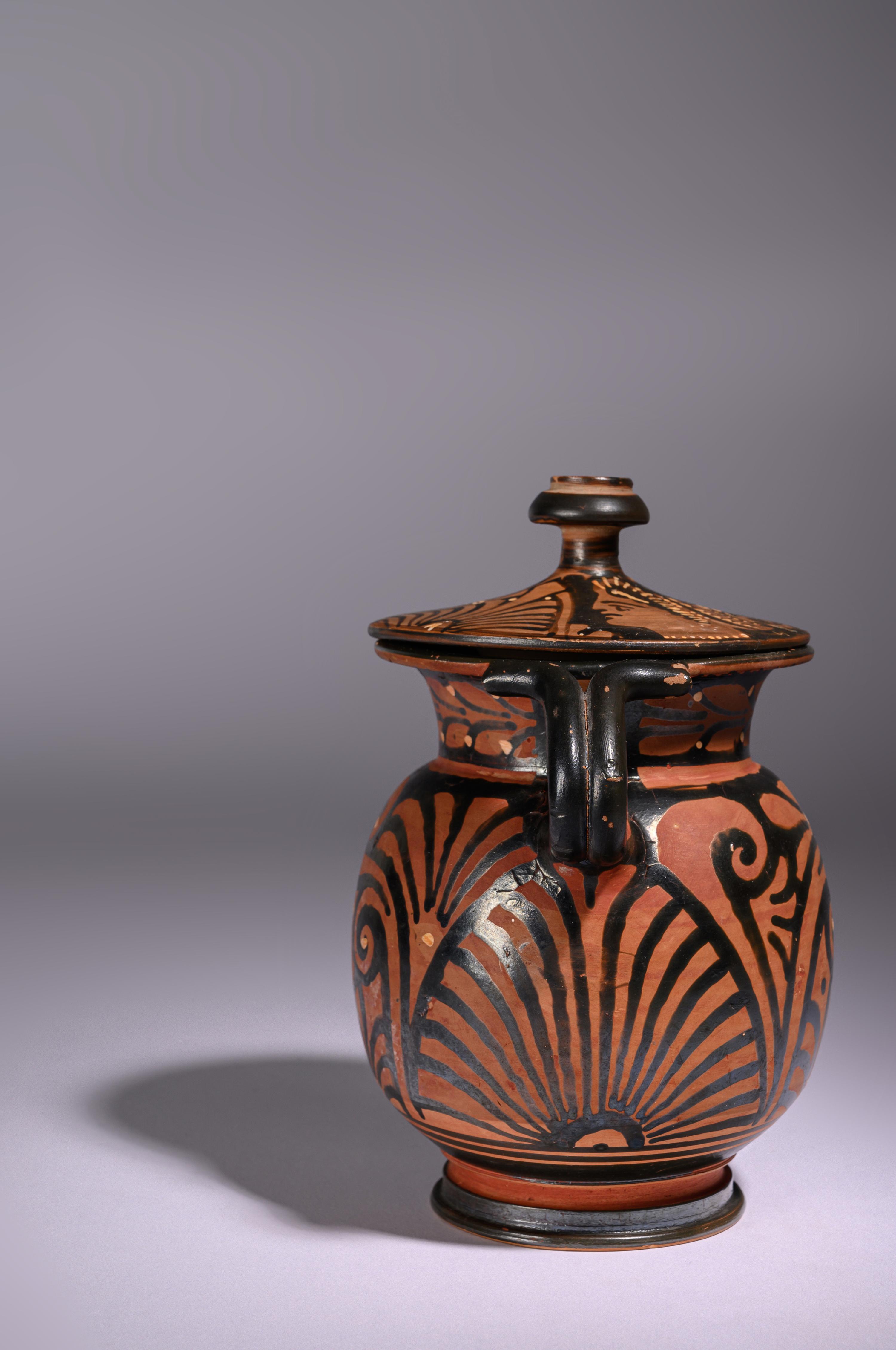 An Apulian Red-Figured Lidded Oinochoe