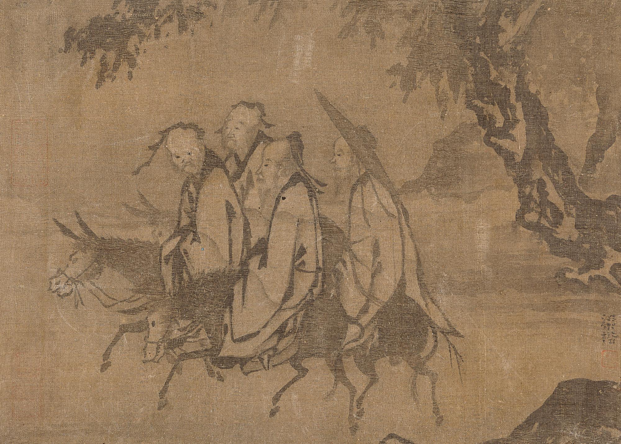Eleven Loose Album Leaves Depicting Figures and Landscape