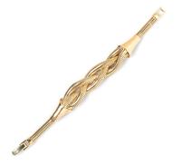A Retro 14 Karat Yellow Gold Braided Snake Chain Bracelet, 23.70 dwts.
