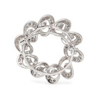 PLATINUM AND DIAMOND CIRCLE BROOCH/PENDANT