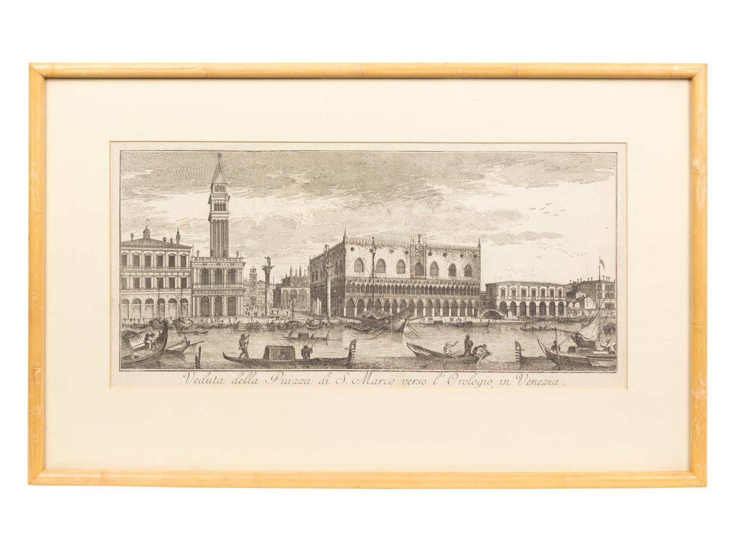 Four Etchings Depicting Venice