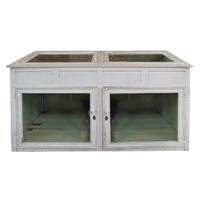 A Wood and Glass Display Cabinet 27.5" W x 27.5" D x 13.5" H — United States, Early 20th Century