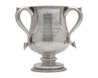 A Three-Handled Sterling Silver Presentation Cup