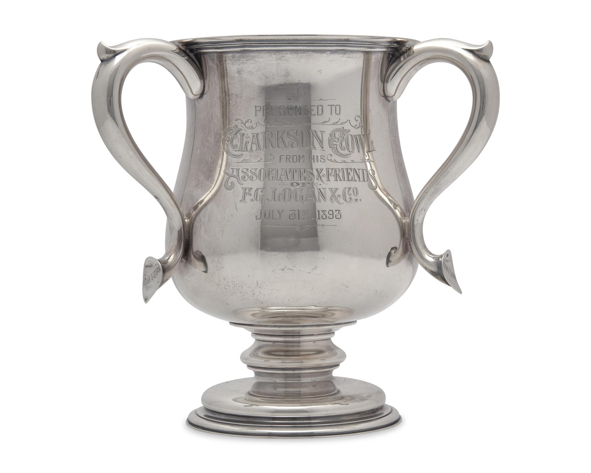 A Three-Handled Sterling Silver Presentation Cup