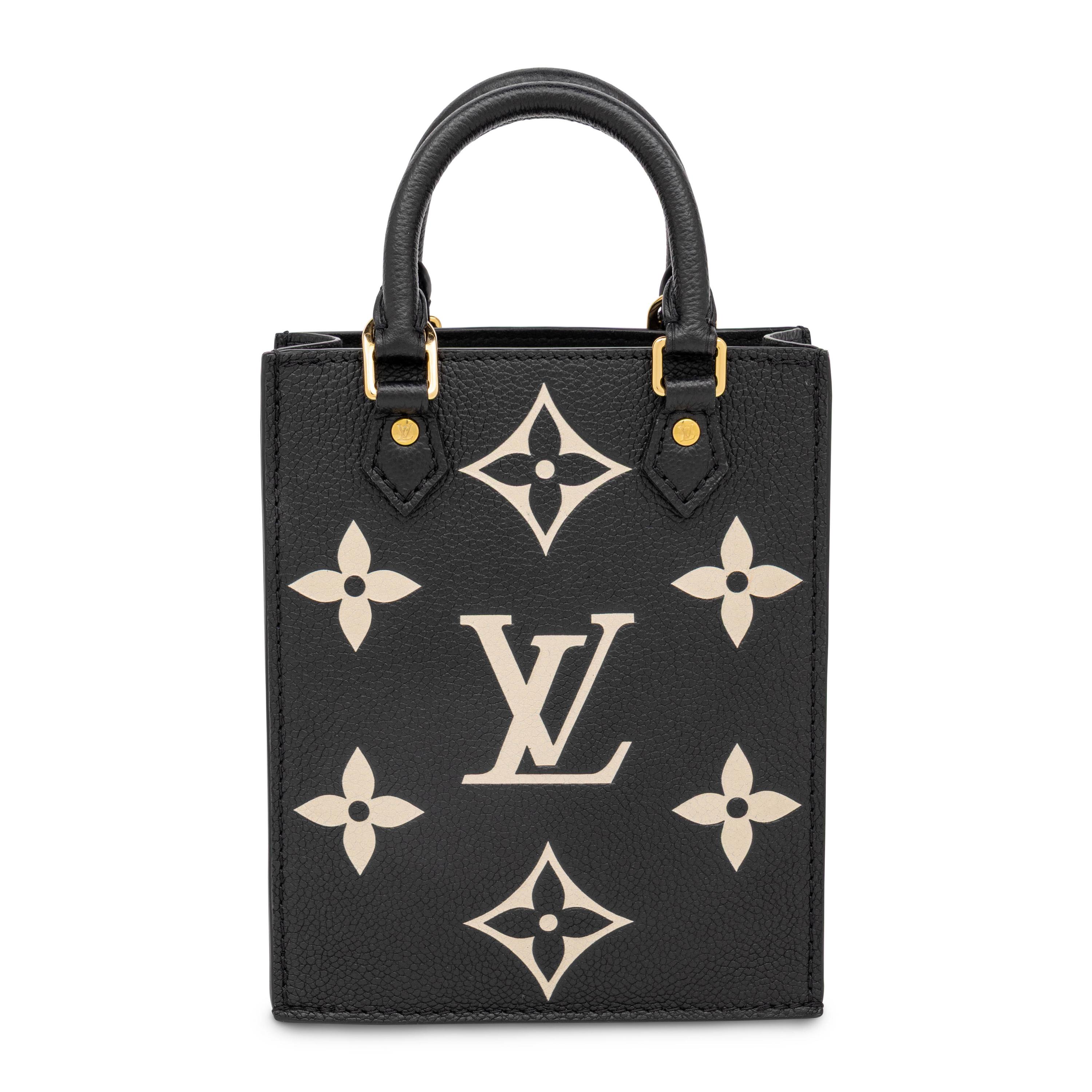 Louis Vuitton, Petit Sac Plat in Bicolor Empreinte Monogram Leather