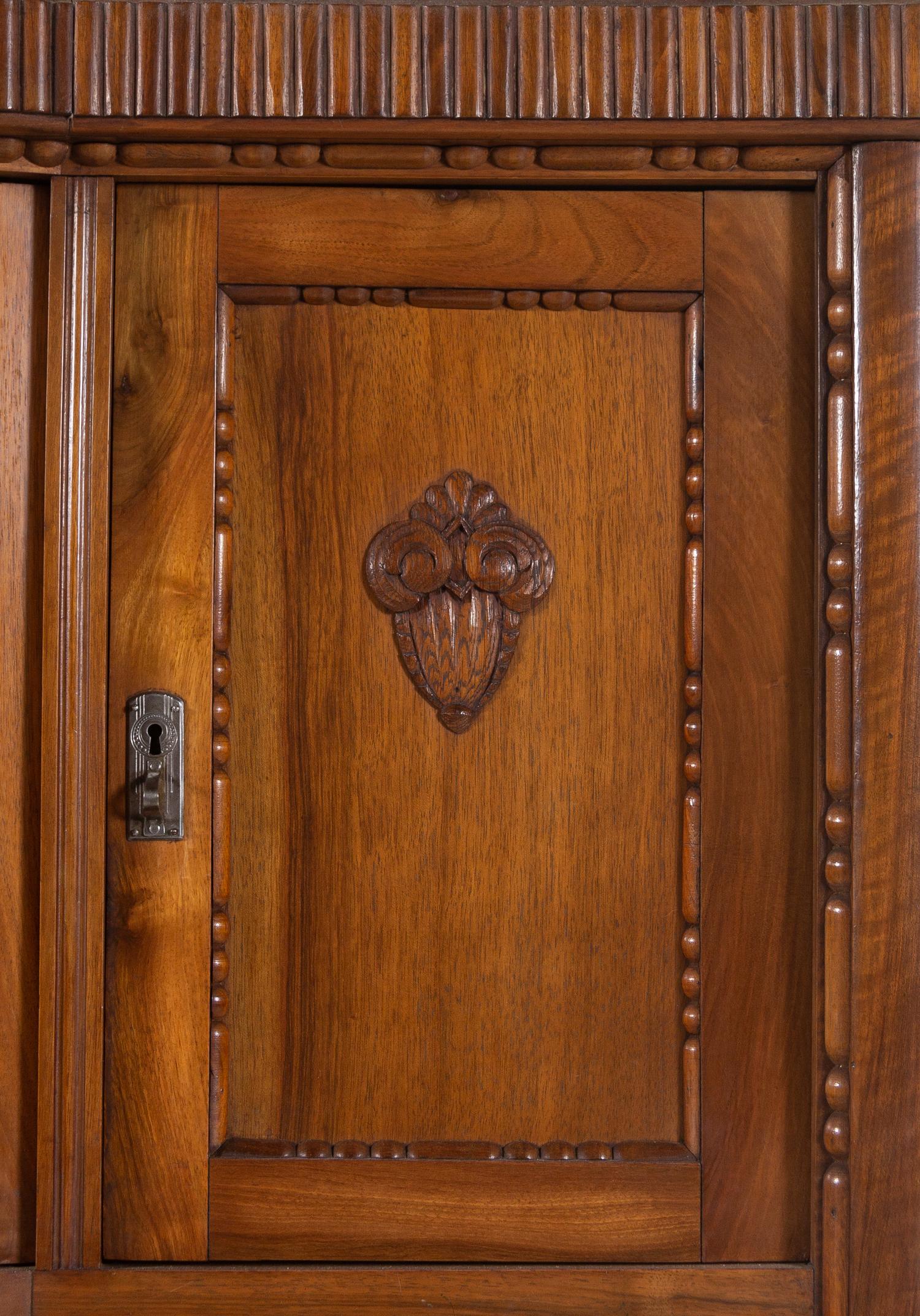 A Belgian Walnut Serving Cabinet