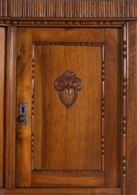 A Belgian Walnut Serving Cabinet