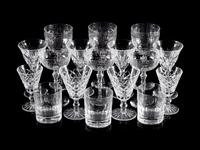 A Group of Cut-Glass Stemware Articles