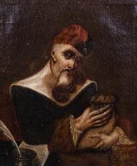 Continental School, Probably 18th Century The Miser oil on canvas