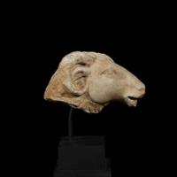 ROMAN STONE RAM'S HEAD HANDLE 2nd-3rd Century AD