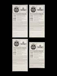 A Group of Four 1998 Chicago Bulls Michael Jordan NBA Playoff Tickets