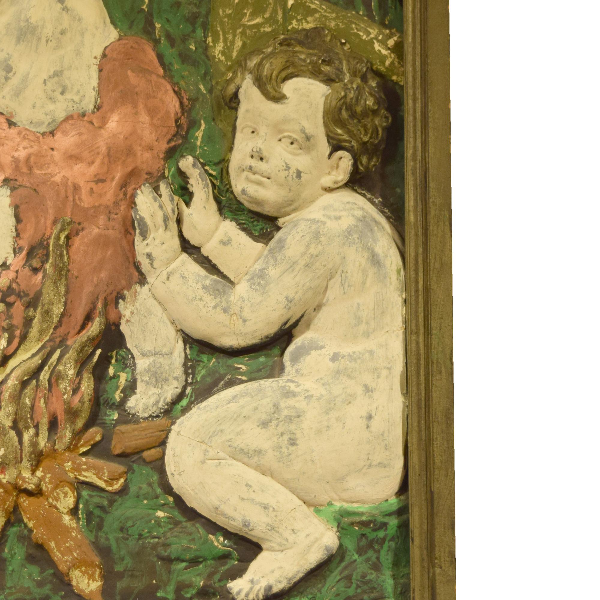 A Relief Panel with Cherubs 47" W x 2" D x 37" H — Argentina, 20th Century