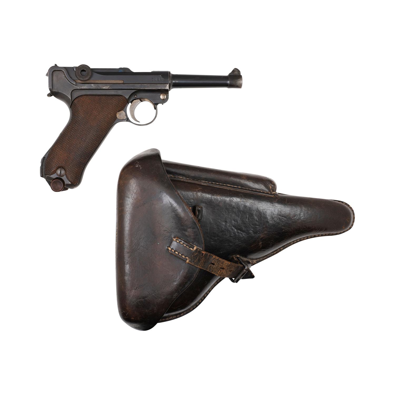 ** DWM 1917 P.08 Luger in Holster with Matching Extra Magazine