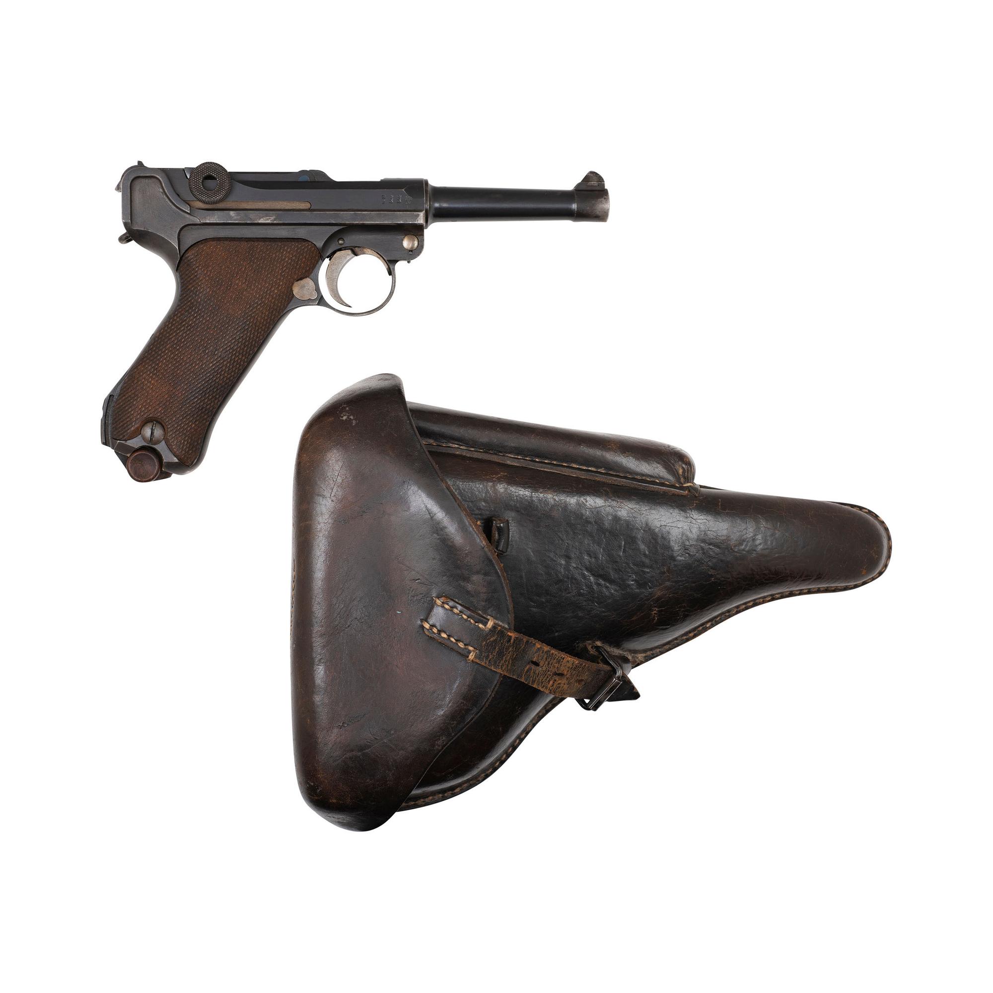 ** DWM 1917 P.08 Luger in Holster with Matching Extra Magazine