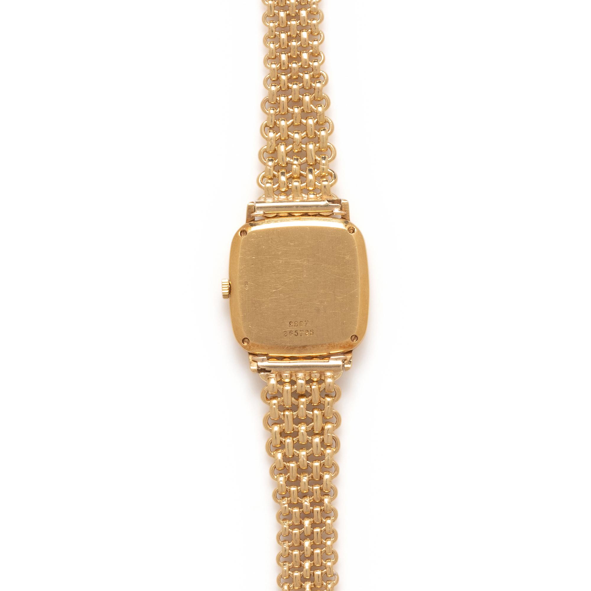 PIAGET, REF. 9907 18K YELLOW GOLD, LAPIS LAZULI AND DIAMOND WATCH