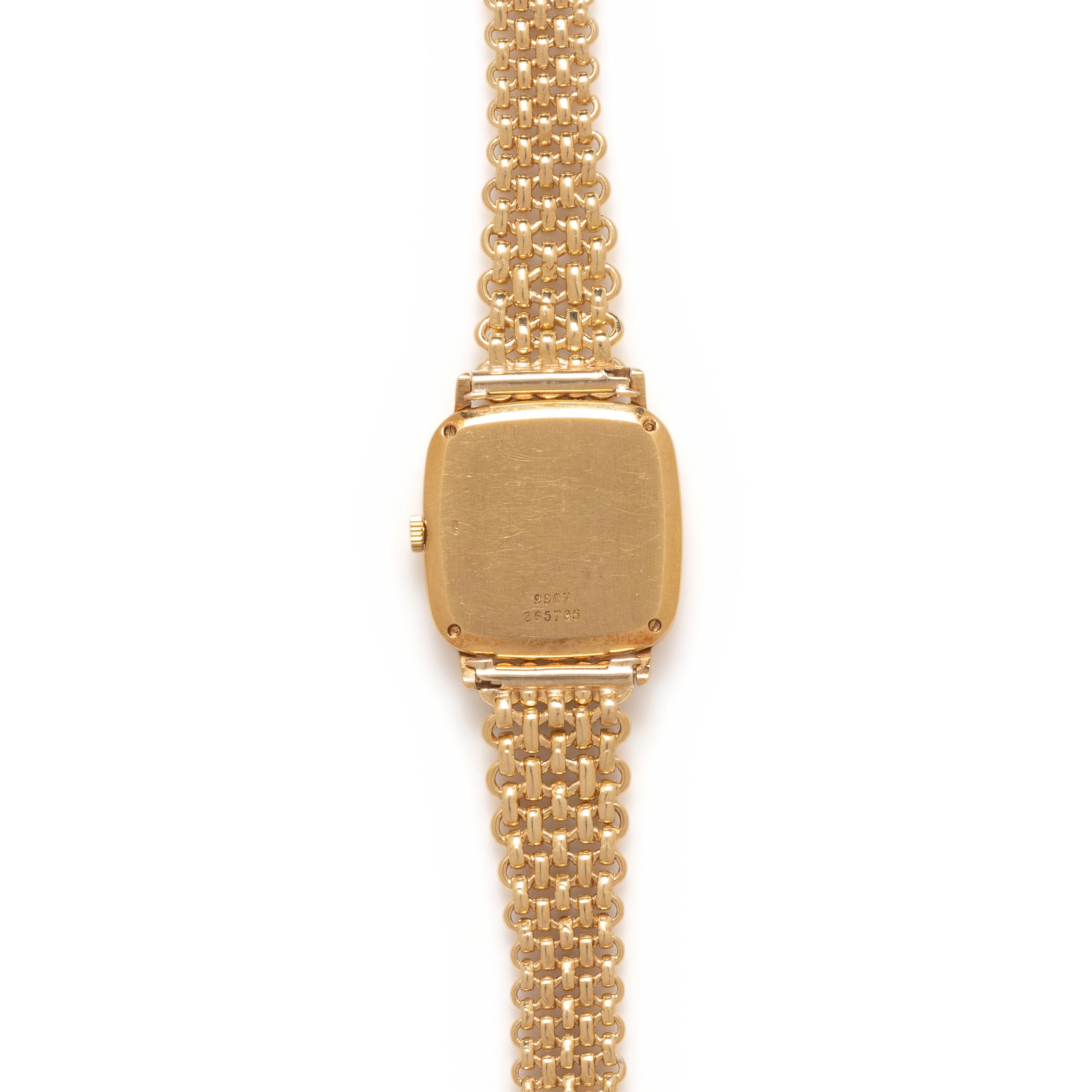 PIAGET, REF. 9907 18K YELLOW GOLD, LAPIS LAZULI AND DIAMOND WATCH
