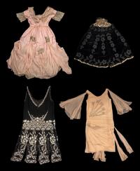 Five Haute Couture & High Fashion Designs:Henriette Favre, House of Beer & Lucien Lelong, 1890-1920s