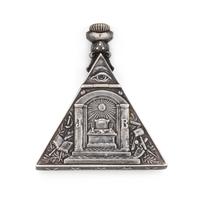 Tempor Watch Co., Silver and Paste Masonic Pocket Watch