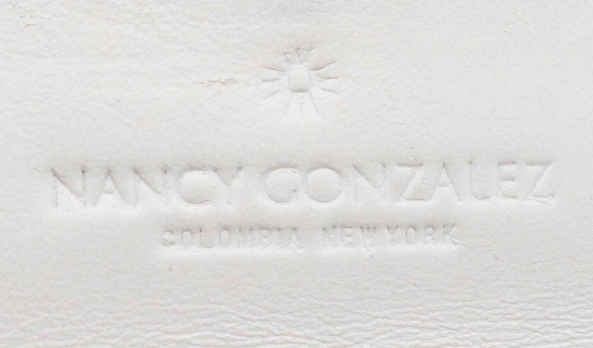 Nancy Gonzalez, White Crocodile Shoulder Bag/Clutch