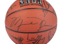 A 1995-96 NBA Champions Chicago Bulls Team Signed Autograph Basketball (Beckett Authentication Services Letter BAS Certified)