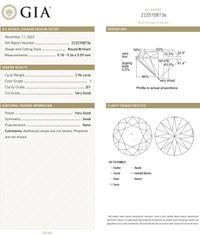 2.96 CARAT ROUND BRILLIANT CUT DIAMOND