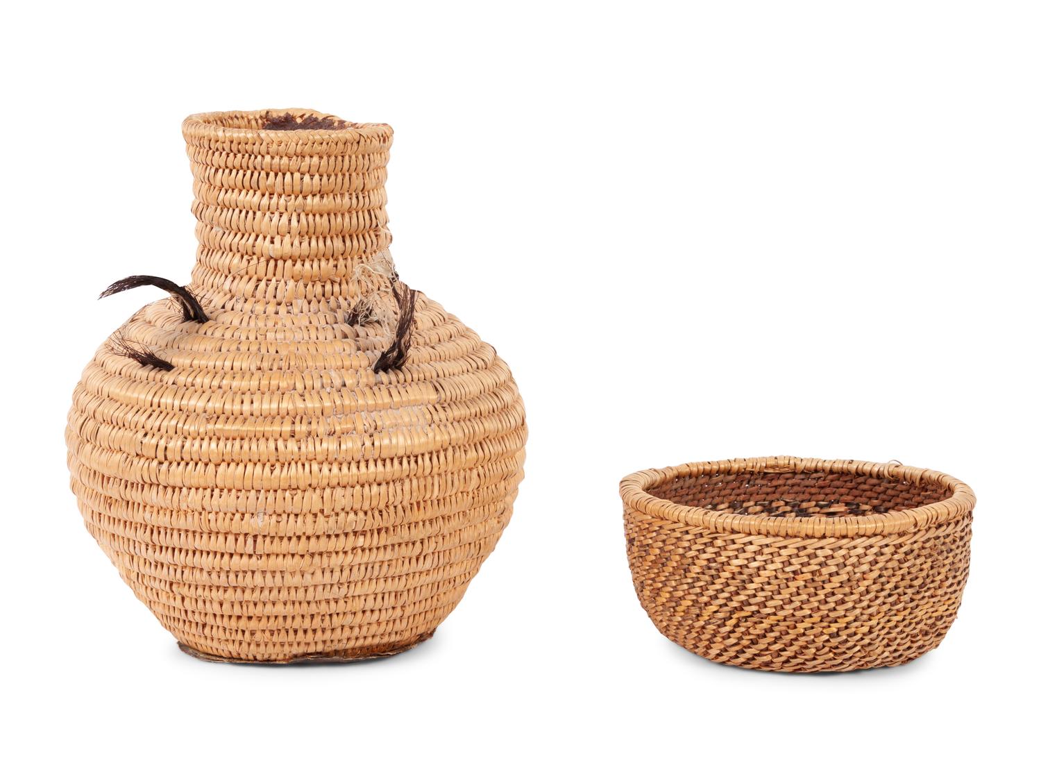 Apache Canteen and Walapai Basketry Bowl