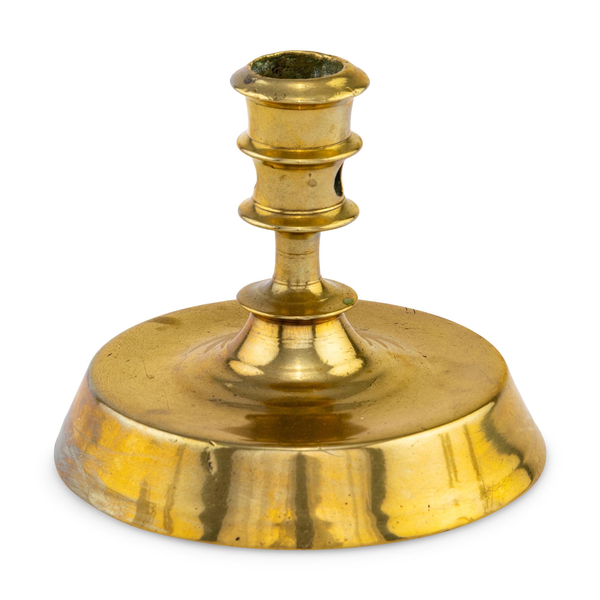 A Spanish Brass Candlestick