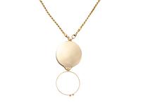 YELLOW GOLD MAGNIFYING GLASS AND FOB CHAIN