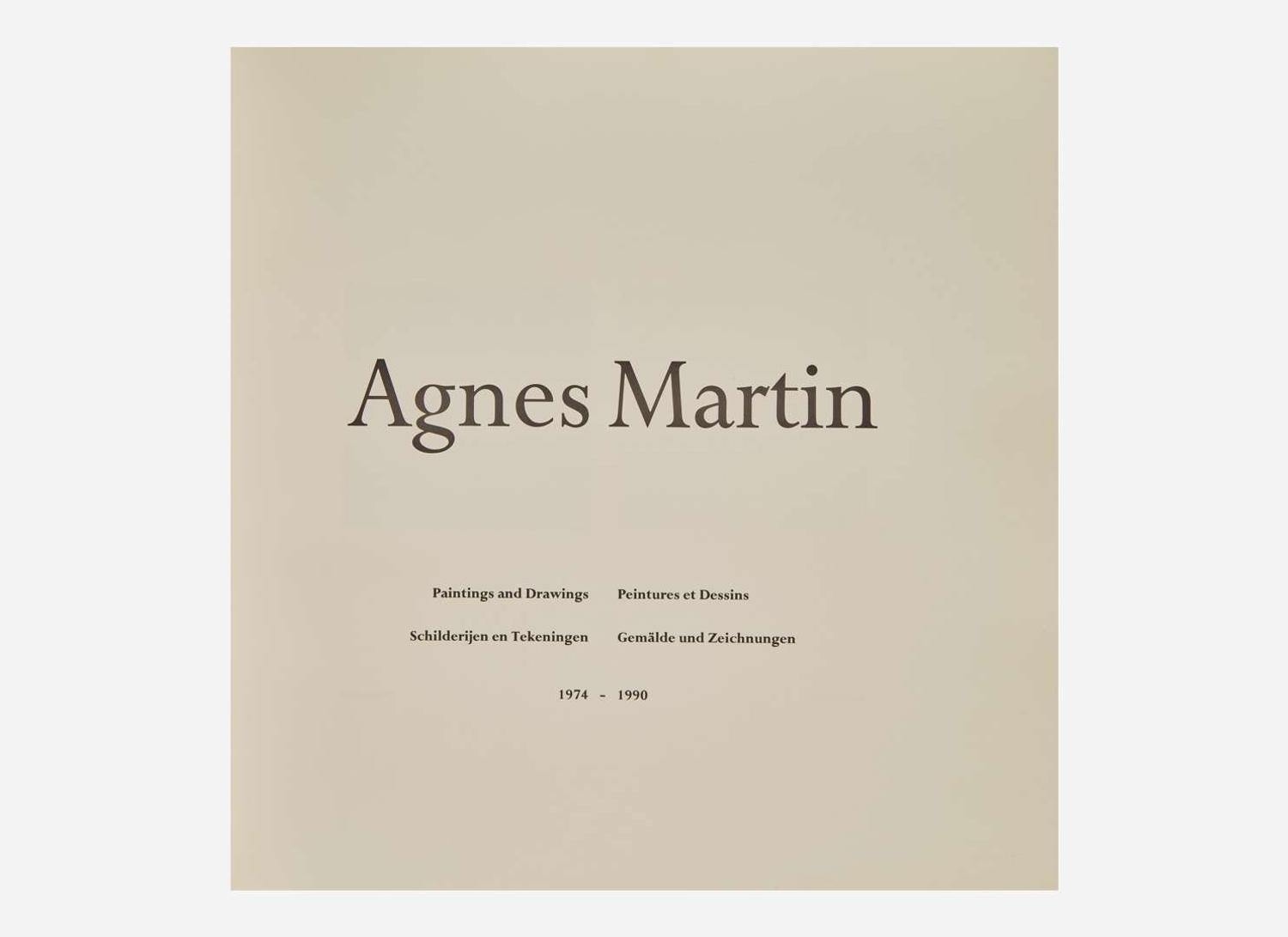 [Art] Martin, Agnes: Paintings and Drawings 1974-1990