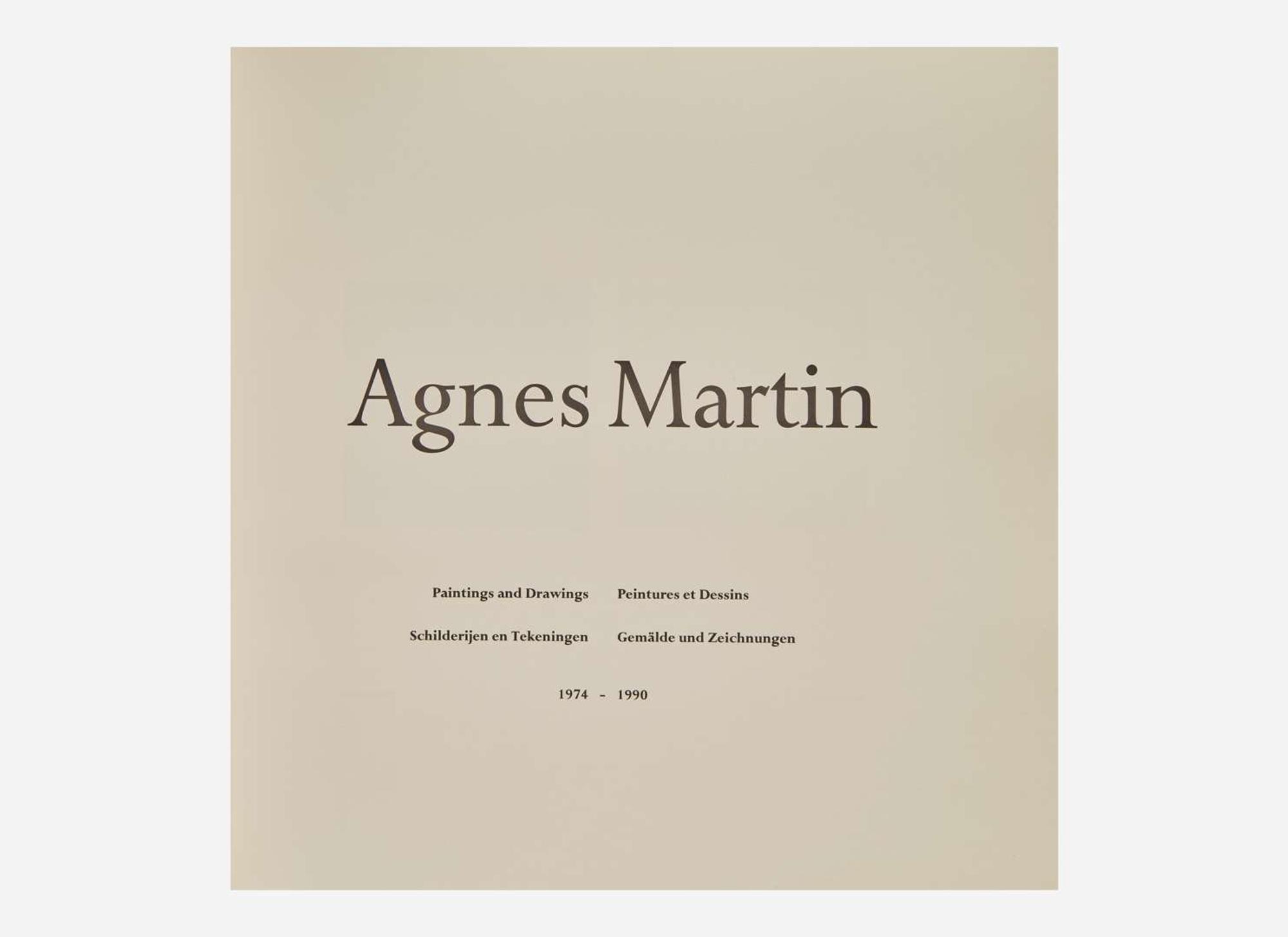 [Art] Martin, Agnes: Paintings and Drawings 1974-1990