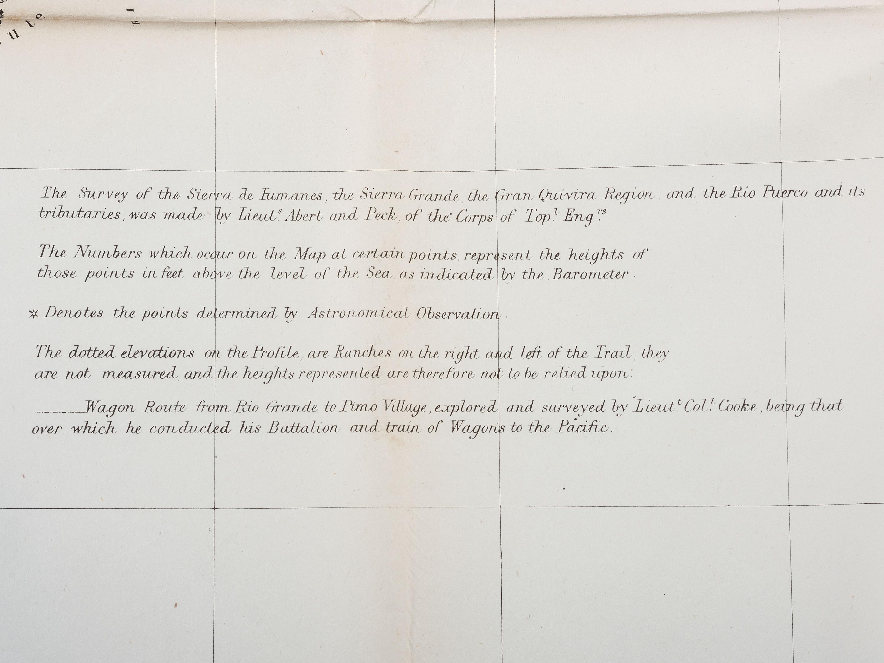 [MEXICAN WAR]. Rare map of the Southwest, 1848.