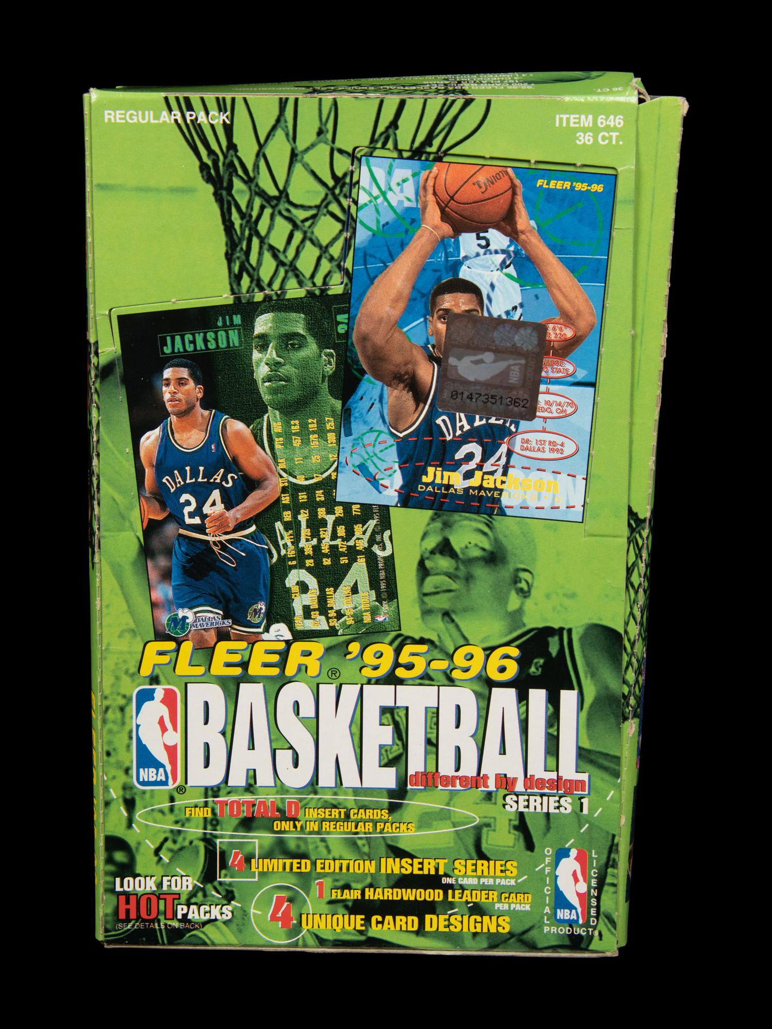 A Retail Box of 1995-96 Fleer Series 1 Basketball Cards