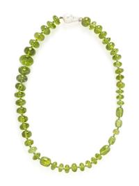 PERIDOT AND CULTURED BAROQUE PEARL NECKLACE