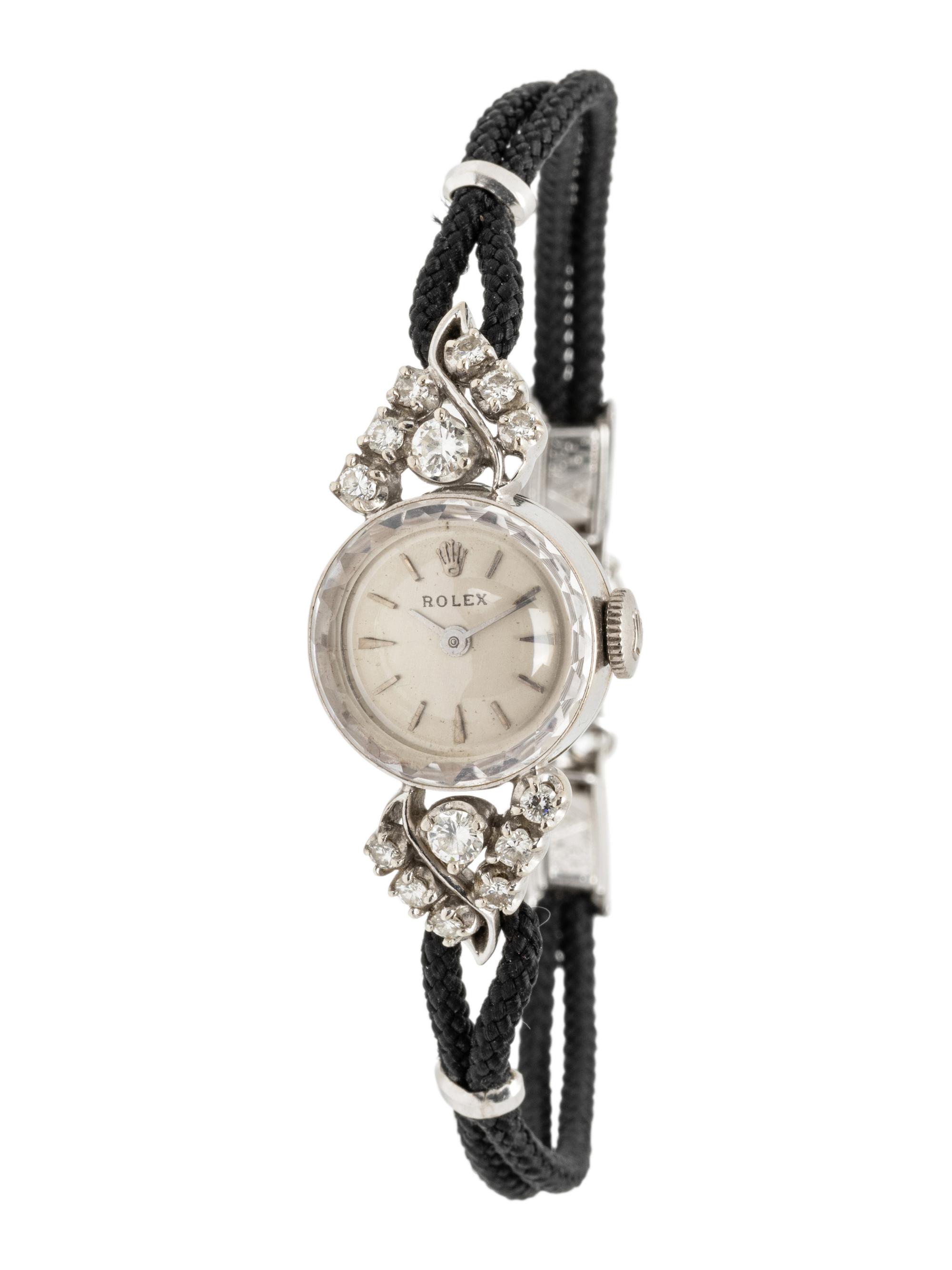 ROLEX, 14K WHITE GOLD AND DIAMOND WATCH