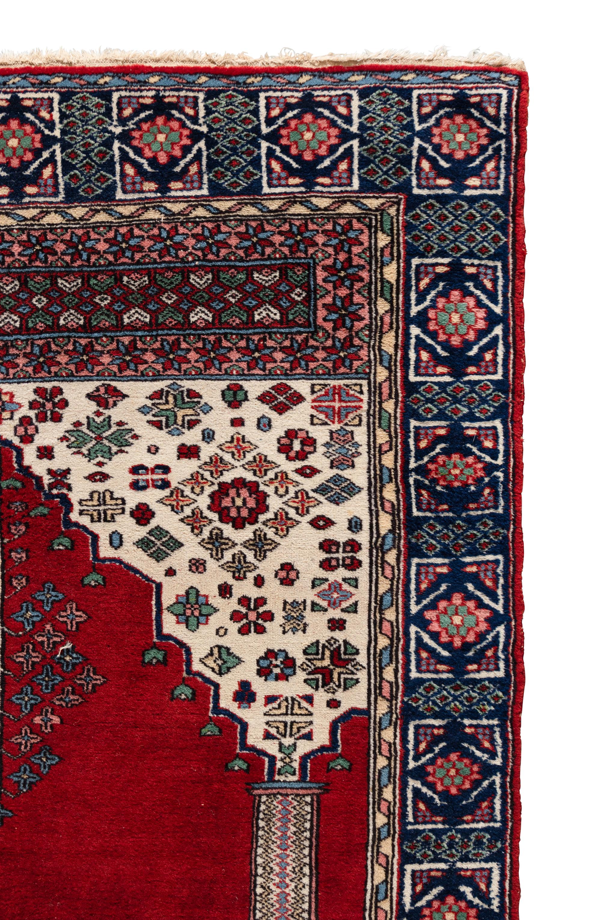 A Persian Wool Prayer Rug