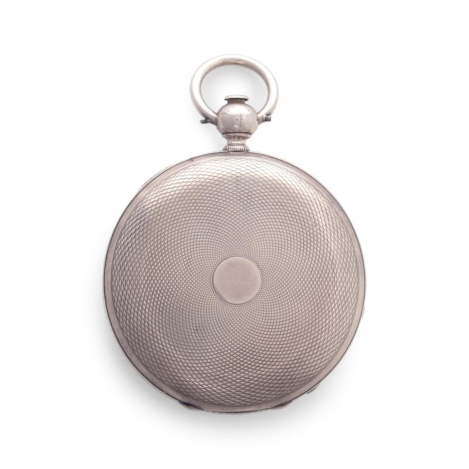 SILVER 'DOUBLE TIME' HUNTER CASE POCKET WATCH