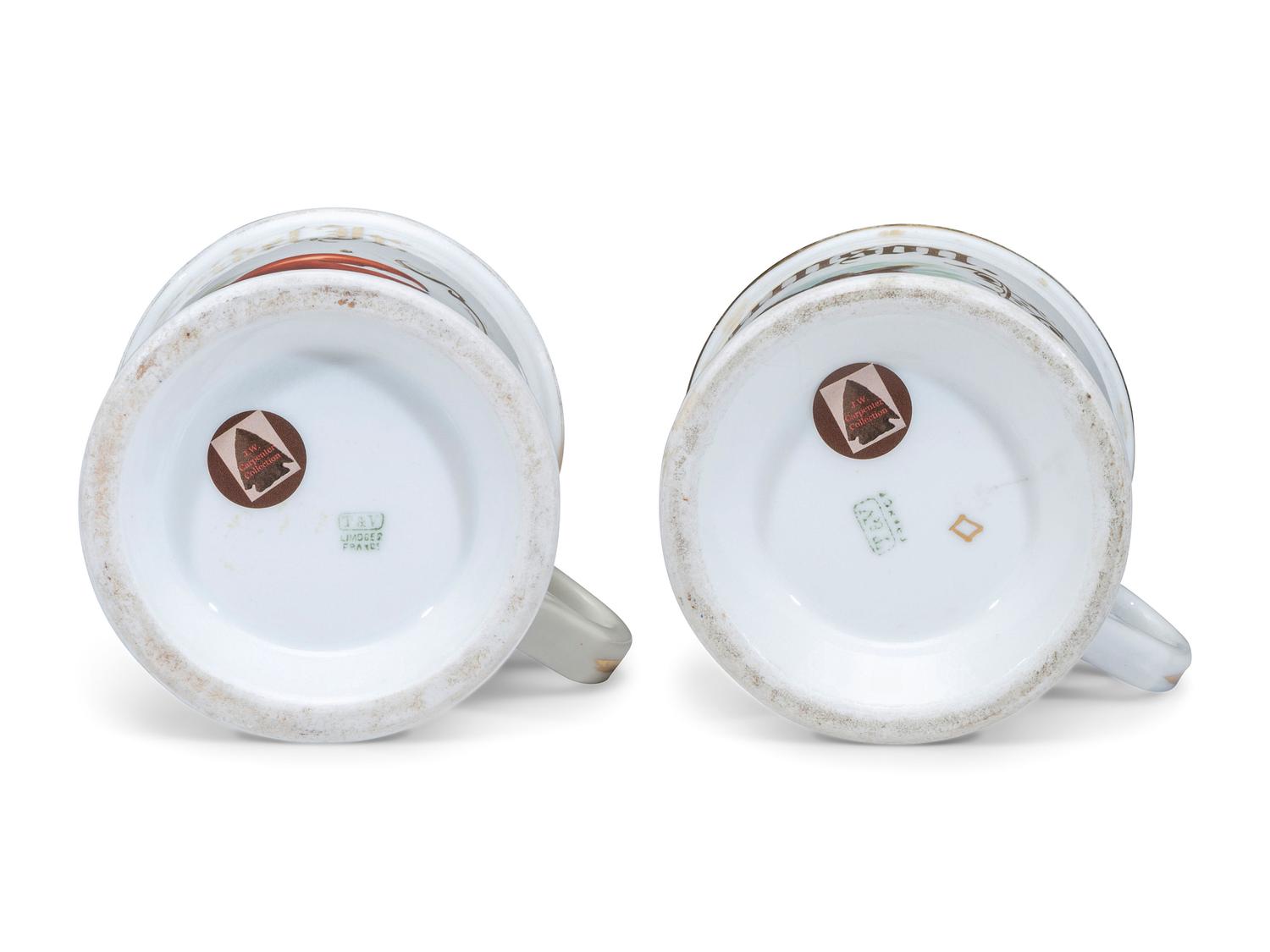 Two Porcelain Occupational Shaving Mugs of Marine Interest