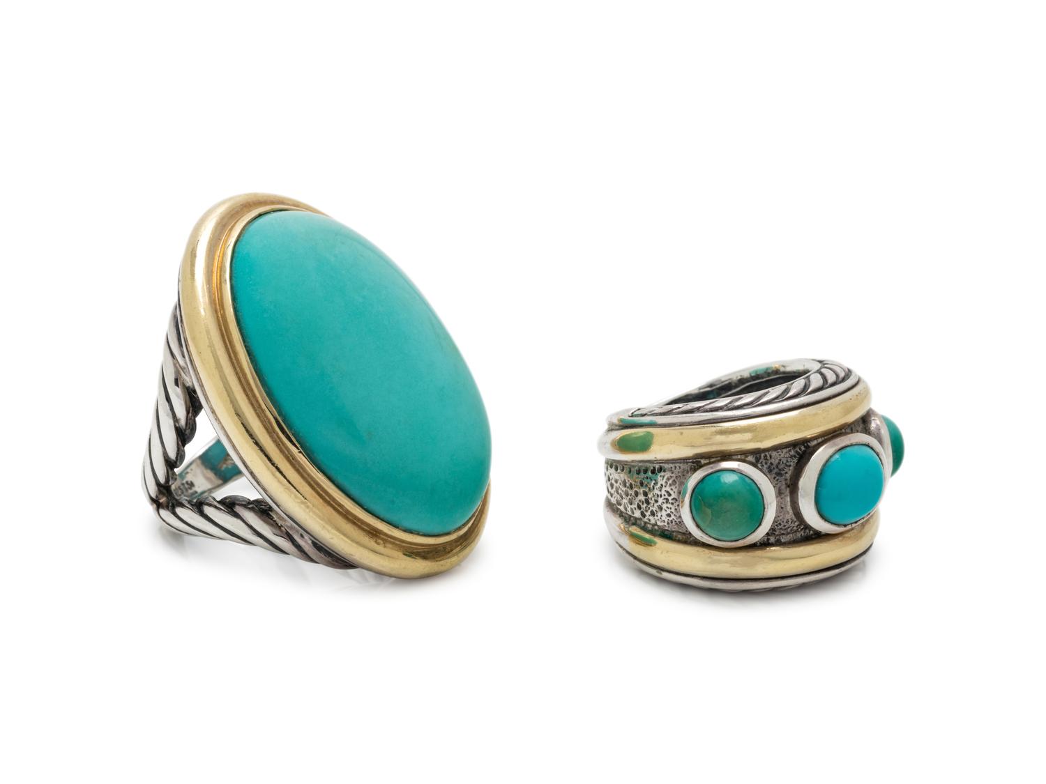 DAVID YURMAN, COLLECTION OF TURQUOISE RINGS