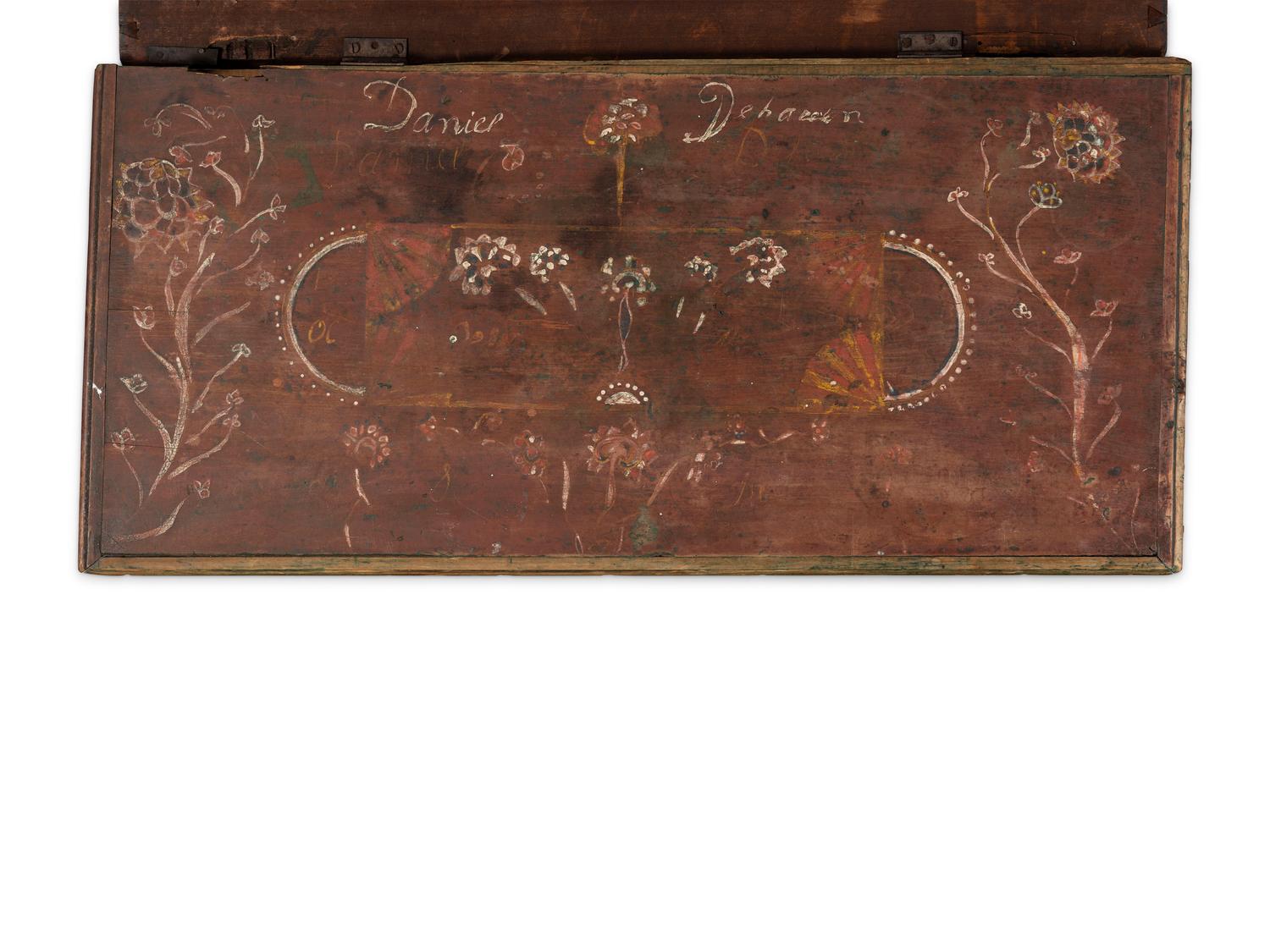 A Late Chippendale Painted Poplar Blanket Chest