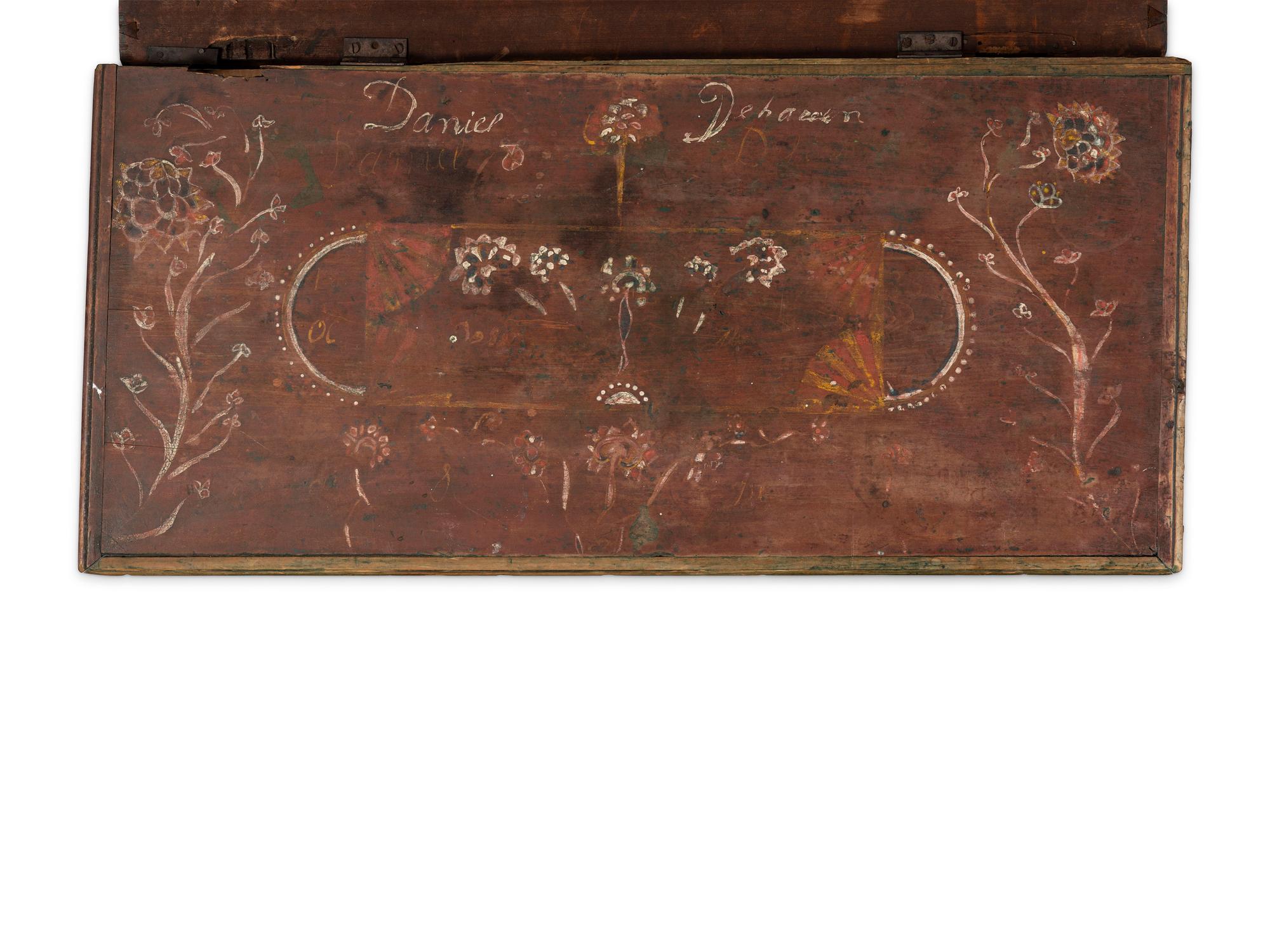 A Late Chippendale Painted Poplar Blanket Chest